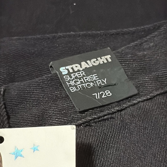 Simple Society Black Rhinestone Women's Jeans NWT - Picture 6 of 7